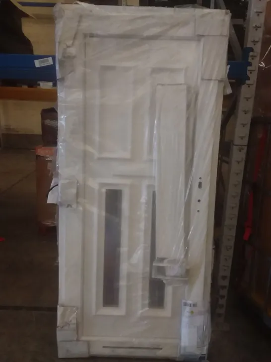 UPVC 4 PANEL GLAZED FRONT DOOR LEFT HAND OPENING 2055X920X70MM