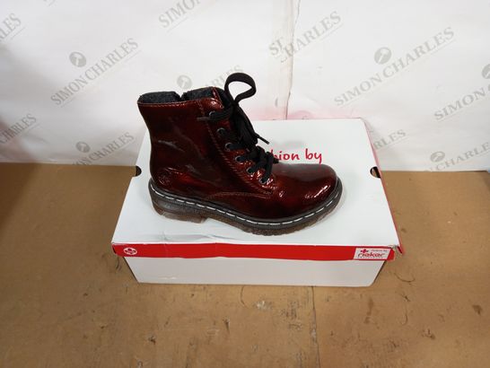 BOXED PAIR OF RIEKER BOOTS - SIZE 36