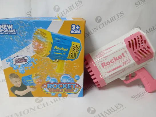 BOXED ROCKET BUBBLE GUN WITH 69 FOAMING HOLES