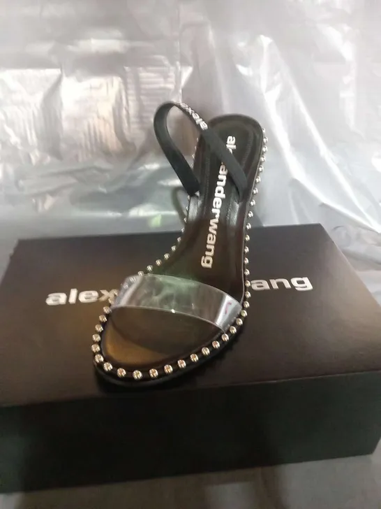 BOXED ALEXANDER WANG NOVA BASE LOGO SANDAL SIZE 38