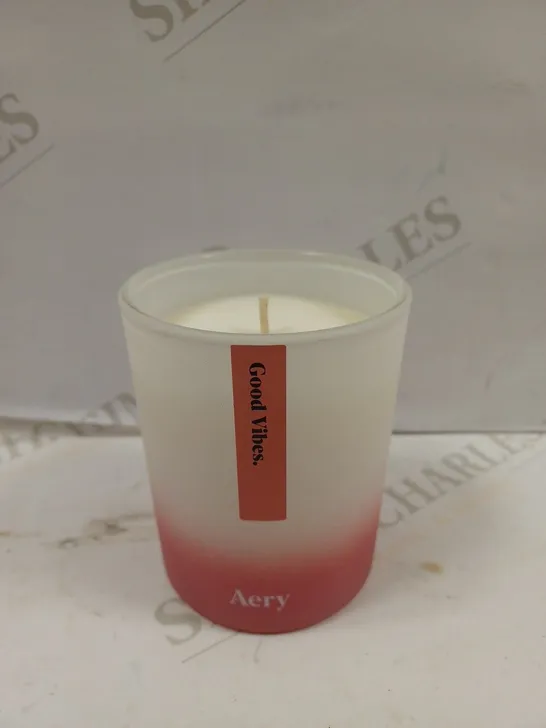 BOXED AVERY GOOD VIBES PURE SOY CANDLE, SCENTED WITH GINGER, RHUBARB, VANILLA & CLOVE - COLLECTION ONLY 