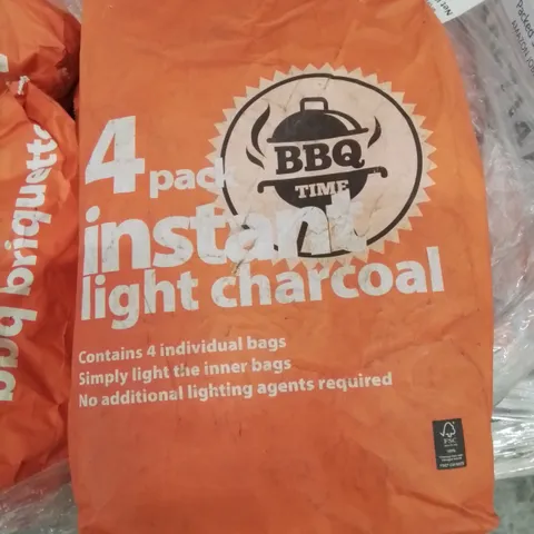 PALLET TO CONTAIN APPROXIMATELY 44 BAGS OF 4 PACK INSTANT LIGHT CHARCOAL BARBECUE BAGS 