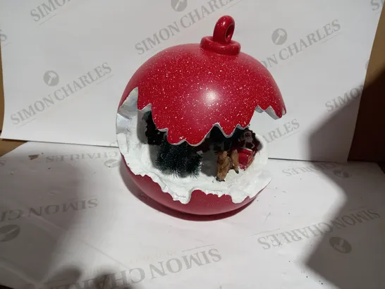 SANTAS EXPRESS PRE-LIT SPHERE WITH CHRISTMAS CHARACTER SCENE