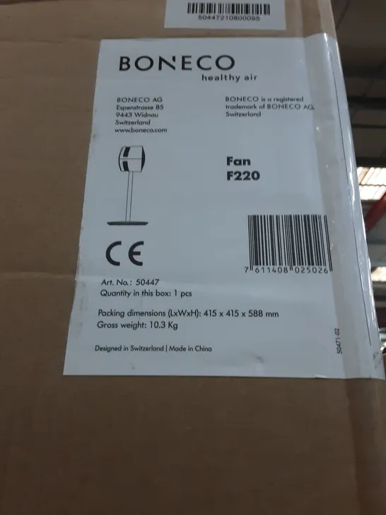BOXED BONECO F220 PEDESTAL AIR SHOWERING FAN