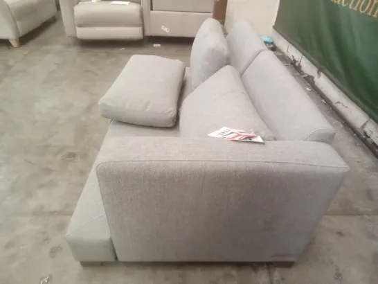 DESIGNER THE LOUNGE COMPANY MADE CENTRE & LHF SOFA - GREY FABRIC 