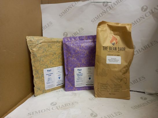 LOT OF 6 PACKS OF ASSORTED COFFEE BEANS/GROUNDS