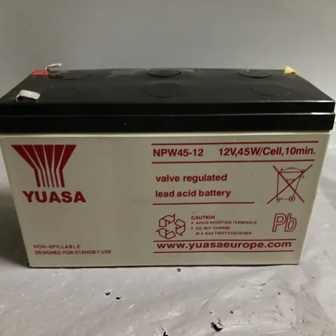 YUASA NPW45-12 LEAD ACID BATTERY - COLLECTION ONLY