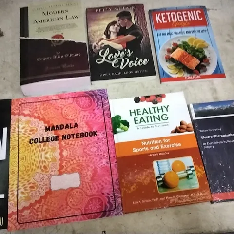 BOX OF APPROXIMATELY 25 ASSORTED BOOKS INCLUDING LAW, LIFESTYLE AND EDUCATION