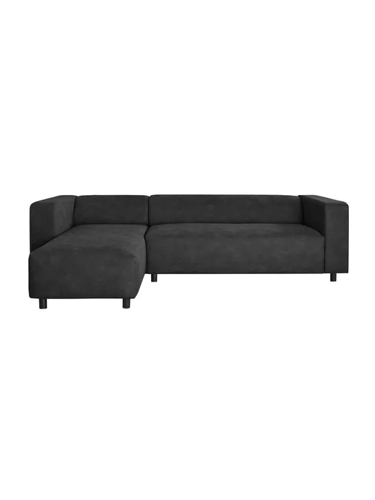 BRAND NEW DESIGNER CLARKSON RH CORNER CHAISE SOFA - BLACK FABRIC