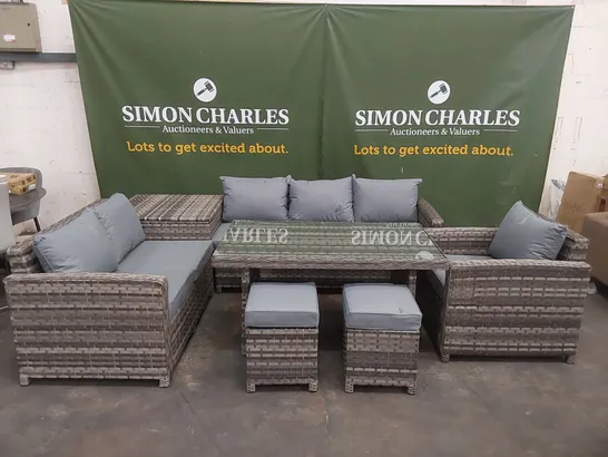 BRAND NEW BOXED TEXAS GARDEN AND PATIO RATTAN SOFA SET (4 BOXES) RRP £1695