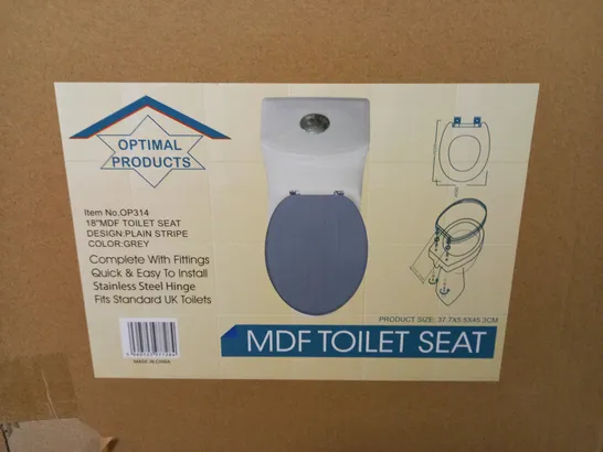 BOXED MDF TOILET SEAT - GREY