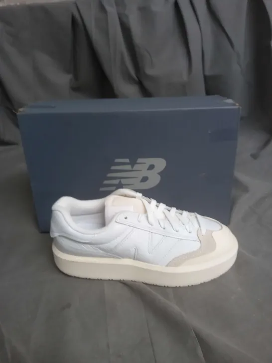 BOXED PAIR OF NEW BALANCE CT302 IN CREAM SIZE 5.5