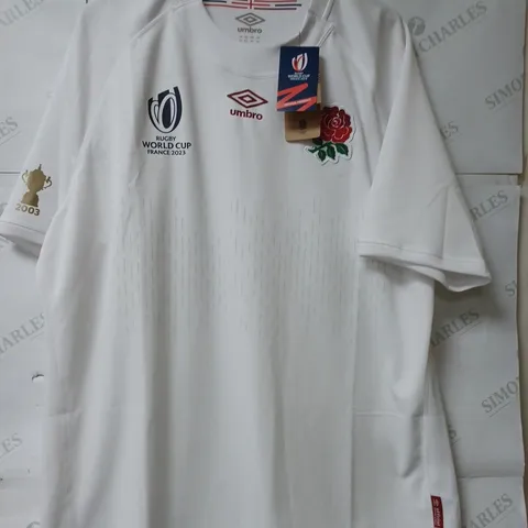 ENGLAND RUGBY WORLD CUP JERSEY WHITE SIZE XXL