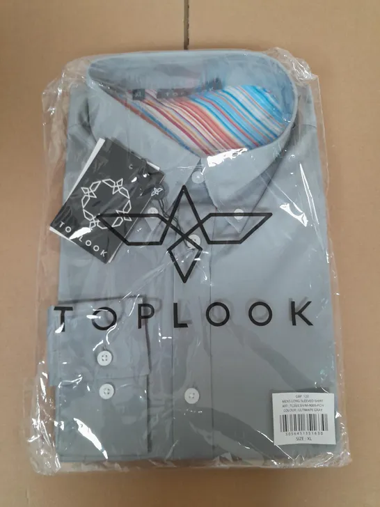 TOP LOOK GREY SHIRT - SIZE XL