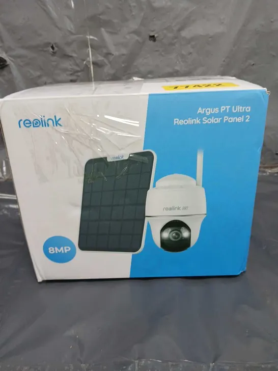 BOXED REOLINK 4K ARGUS PT ULTRA 360 SOLAR PANEL CAMERA RRP £179.99