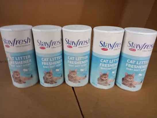 LOT OF 5 STAYFRESH CAT LITTER FRESHNERS