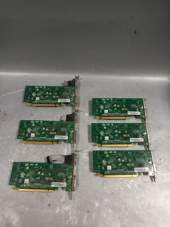 LOT OF 6 ASSORTED PEGATRON GRAPHICS CARDS TO INCLUDE - G210/D3/DHV/512/LP/RM AND G210/D3/DHV/512M/ATX/RM