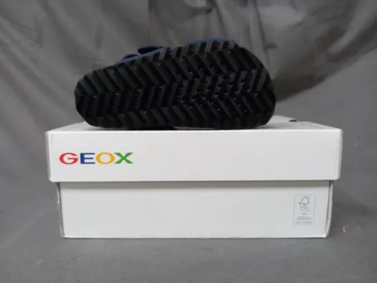 BOXED PAIR OF GEOX KIDS OPEN TOE SANDALS IN NAVY UK SIZE 7