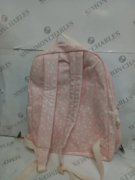 TYPO BABY PINK SPOTTY BACKPACK