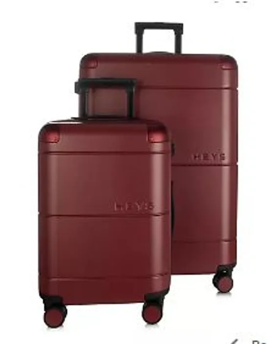 HEYS ZEN 2 PIECE LUGGAGE SET BURGUNDY