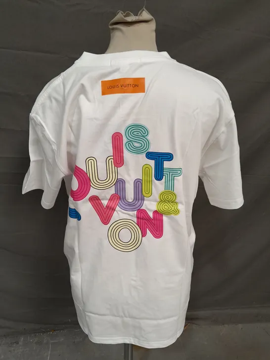 LOUIS VUITTON WHITE GRAPHIC T-SHIRT - XL