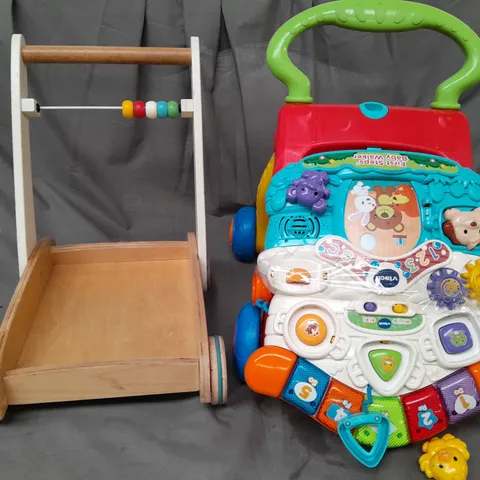 CAGE OF APPROXIMATELY 10 ASSORTED HOUSEHOLD ITEMS TO INCLUDE FIRST STEP BABY WALKER, ETC - COLLECTION ONLY