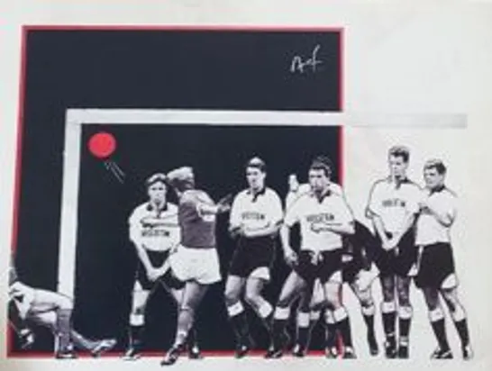 FIVE ASSORTED THEN. NOW. FOREVER. FOREST ART OF FOOTBALL PRINTS 