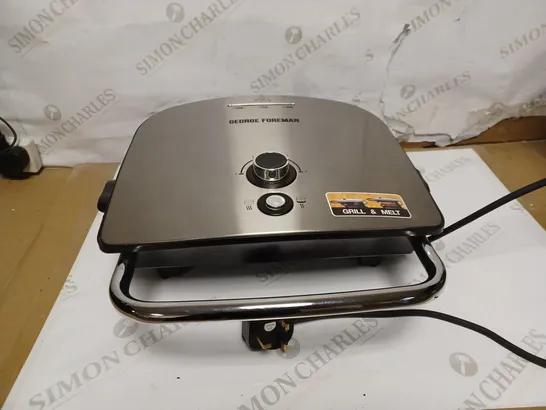 GEORGE FORMAN FAT REDUCING GRILL 5 PORTION GRILL REMOVABLE PLATES 