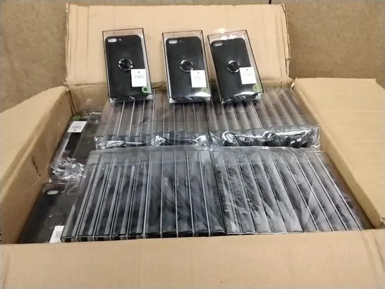 LOT CONTAINING APPROXIMATELY 250 BOXED SEALED IPHONE 8 PLUS CASES IN BLACK