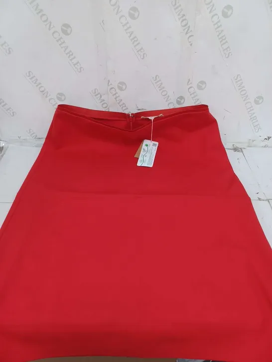 BODEN BLOCK SKIRT IN RED - UK 18R