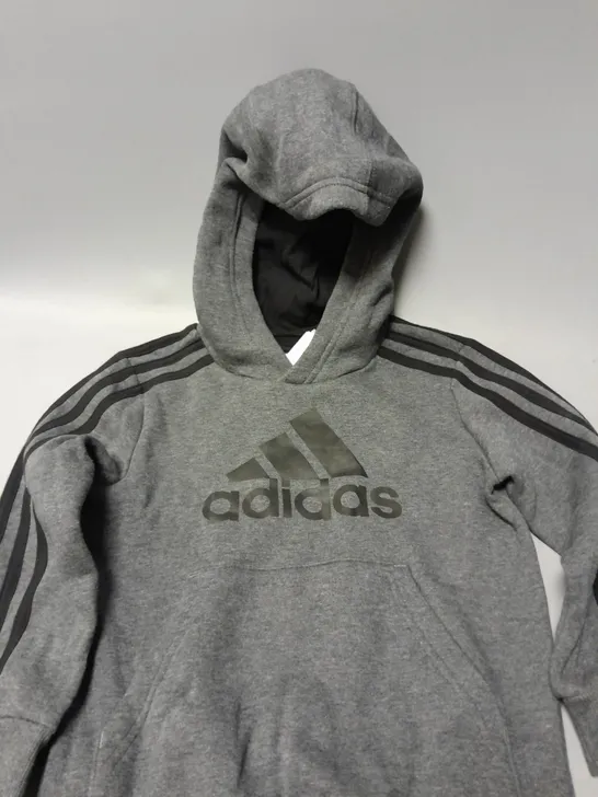 ADIDAS GREY HOODIE - 5-6 YEARS