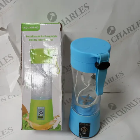 BOXED UNBRANDED PORTABLE AND RECHARGEABLE BATTERY JUICE BLENDER