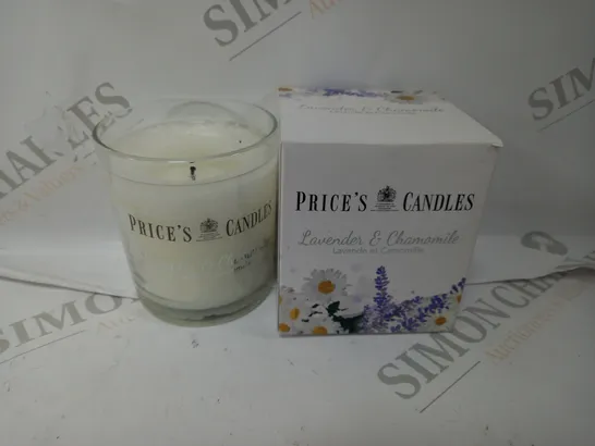 BOXED PRICES CANDLES LAVENDER & CHAMOMILE 