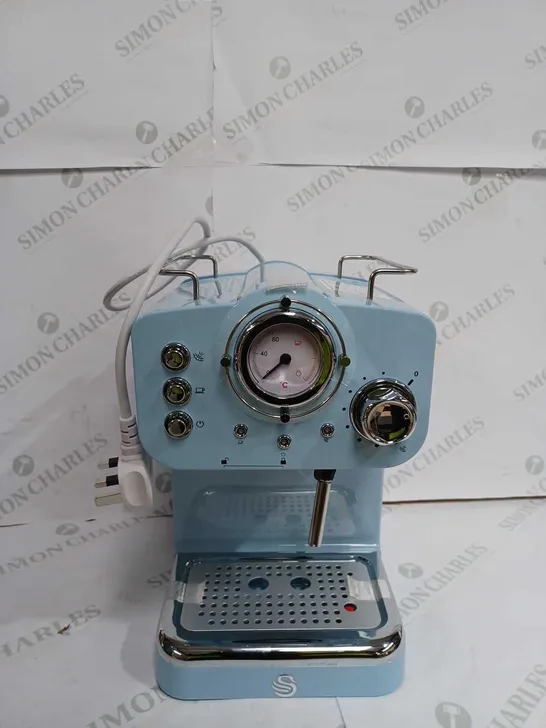 SWAN RETRO ESPRESSO COFFEE MACHINE - BLUE