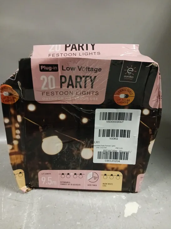 BOXED CONNECTABLE PARTY FESTOON LIGHTS RRP £29.99