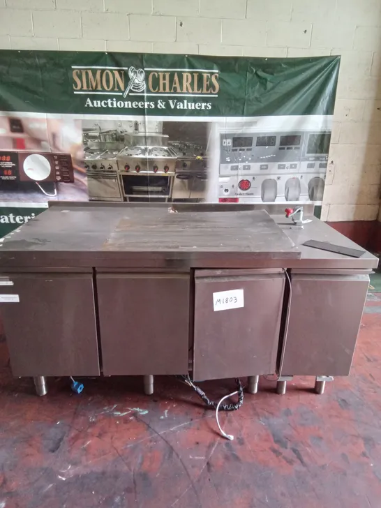 COMMERCIAL FOOD PREP STATION WITH UNDERCOUNTER FRIDGE