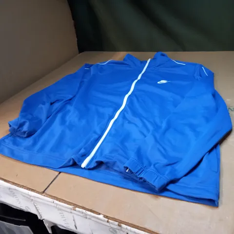 BLUE AND WHITE NIKE ZIP UP TRACKSUIT JACKET XXL