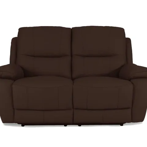 BOXED QUALITY DESIGNER TIVOLI 2 SEATER SOFA LEATHER CHESTNUT 