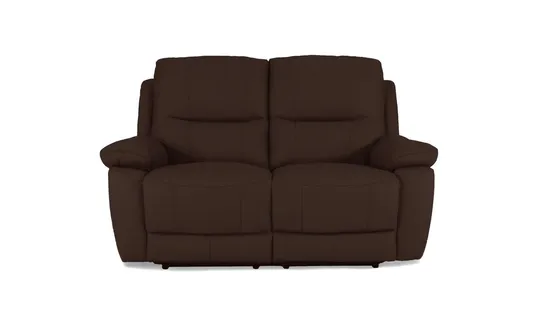 BOXED QUALITY DESIGNER TIVOLI 2 SEATER SOFA LEATHER CHESTNUT 