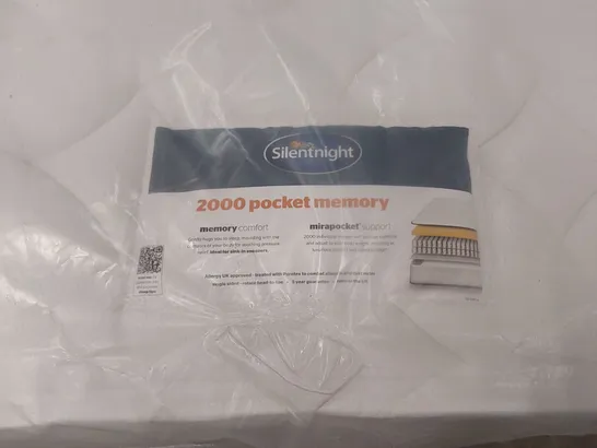 QUALITY BAGGED SILENTNIGHT 2000 POCKET SPRUNG MEMORY 6FT SUPER KING MATTRESS 