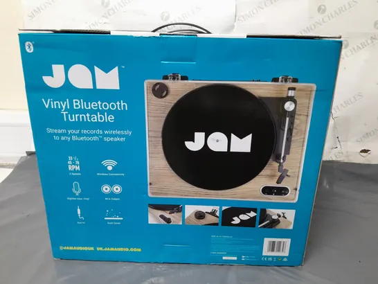 LOT OF 2 BOXED JAM VINYL BLUETOOTH TURNTABLES