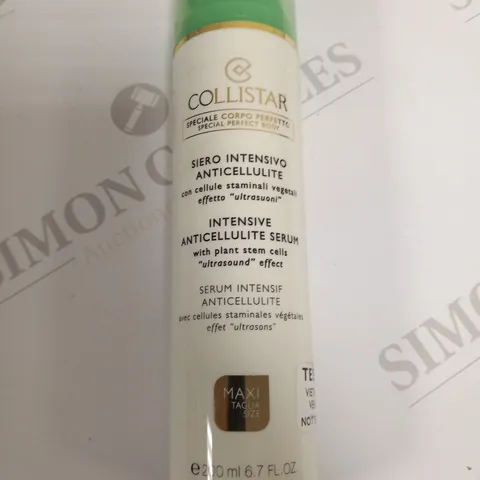 7 COLLISTAR INTENSIVE ANTICELLULITE SERUM WITH PLANT STEM CELLS ULTRASOUND EFFECT 200ML BOTTLES