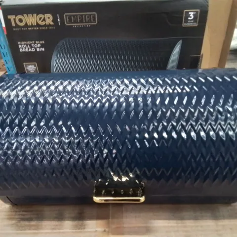 TOWER MIDNIGHT BLUE ROLL TOP BREAD BIN