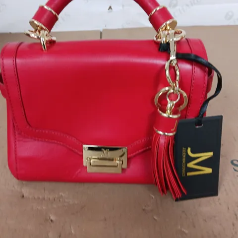 JULIAN MCDONALD RED LEATHER HANDBAG