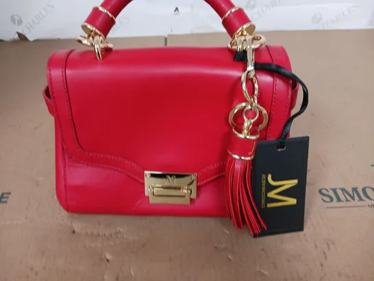 JULIAN MCDONALD RED LEATHER HANDBAG