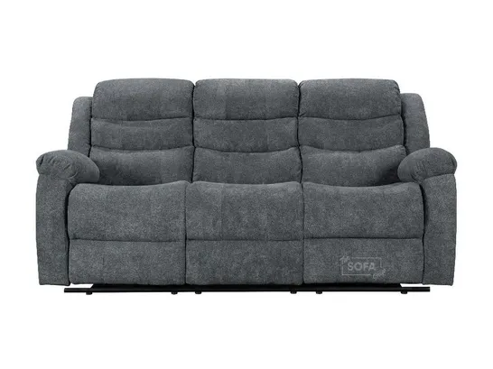 BOXED SORRENTO GREY FABRIC 3-SEATER SOFA (1 BOX)