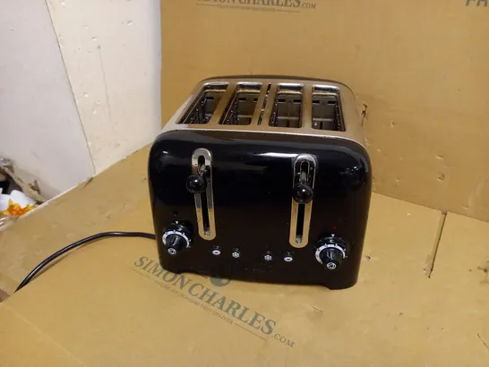 DUALIT 46205 4 SLOT LITE TOASTER IN BLACK FINISH