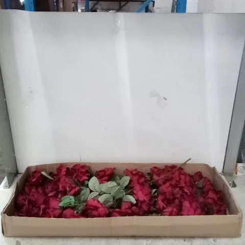 BOXED BRAND NEW 71CM FRENCH ROSE SPRAY (DARK RED) SILK FLOWERS 