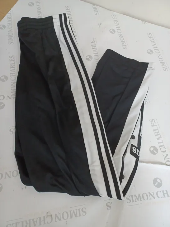 ADIDAS LOOSE FIT BLACK BUTTONED JOGGERS SIZE S