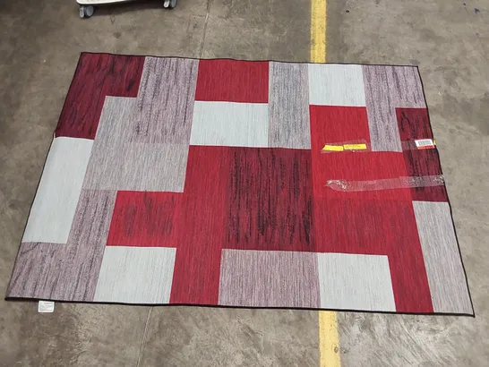 ASFA GEOMETRIC RED AREA RUG // 120 X 170CM 